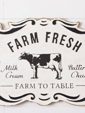 NWT Metal Farm Fresh Sign - 14"Hx20"W (Retired)